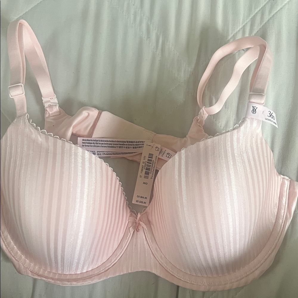 Victoria's Secret Soft Pink Striped Bra